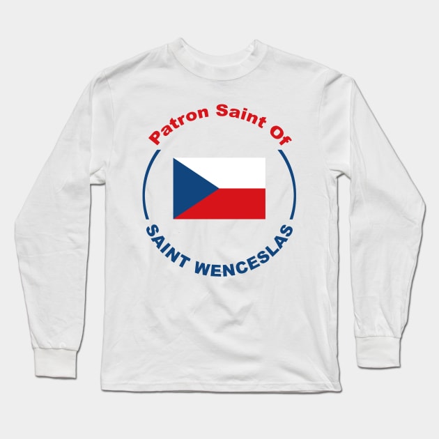 CZECH REPUBLIC PATRON SAINT Long Sleeve T-Shirt by CITY PATRON SAINTS